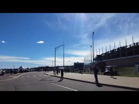 B-1 Bomber fly by sets off car alarms