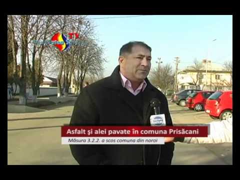 (VIDEO) Asfalt si alei pavate in comuna Prisacani