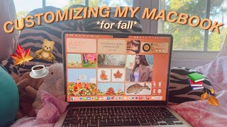CUSTOMIZING MY MACBOOK *FOR FALL* 