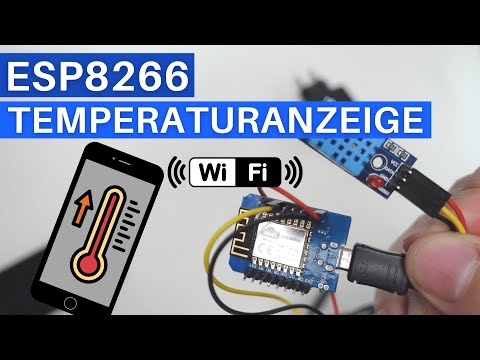 ESP8266 as web server, temperature display with a DHT11