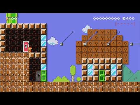1-1:New Mew Mario Begins! by Myuu - Super Mario Maker - No Commentary 1bk