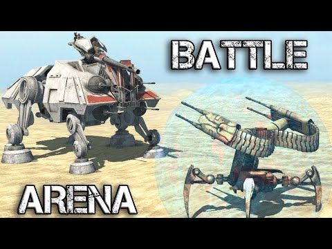 Scorpenek Droid vs AT-TE walker - Star Wars Battle Arena
