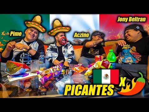 PROBANDO PAPAS PICANTES MEXICANAS ft. ACZINO, JONY BELTRAN y PIME