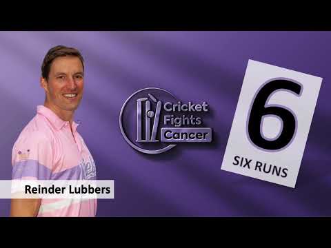 Reinder Lubbers makes it a hat trick of sixes off Jolet Zijlmans (13.3 overs) Cricket Fights Cancer