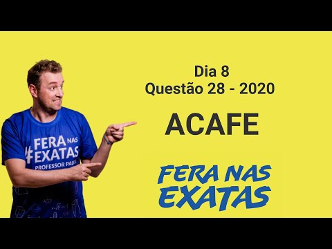 Resolução questão 28 - ACAFE