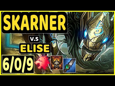 STYLLEE (SKARNER) vs ELISE - 6/0/9 KDA JUNGLE GAMEPLAY - EUW Ranked GRANDMASTER