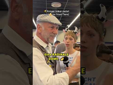 Krüger Imker von VEGANERIN konfrontiert! 🫣