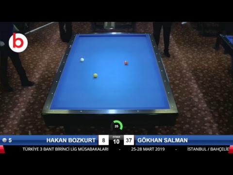 HAKAN BOZKURT & GÖKHAN SALMAN Bilardo Maçı - 2019 - TÜRKİYE 1.LİGİ-2.TUR