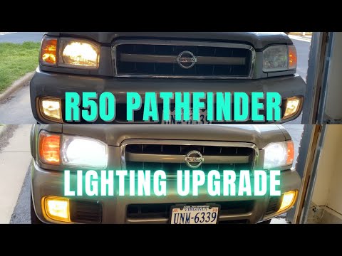 2000-2004 Pathfinder R50 LED Headlight Upgrade and Yellow Fog Lamp Installation