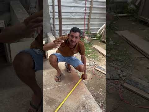 Como bater esquadro na trena #Construções #Obra #Pedreiro