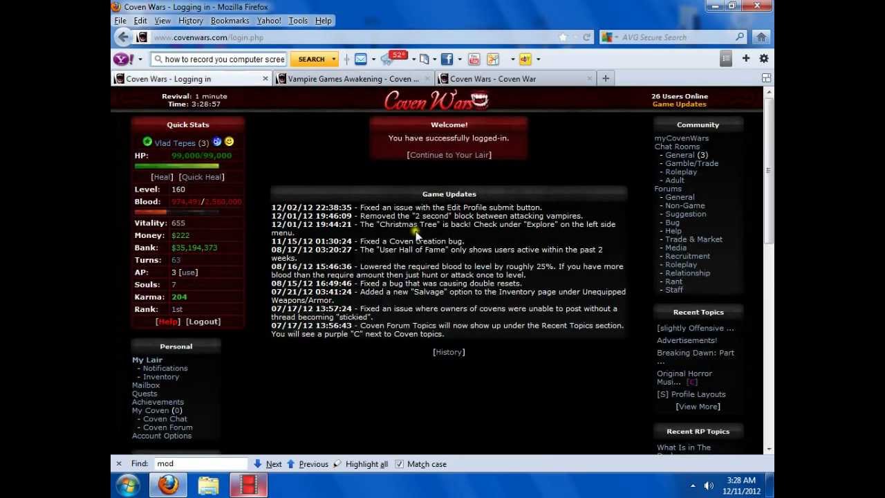 Vampire Genesis : a vampire game