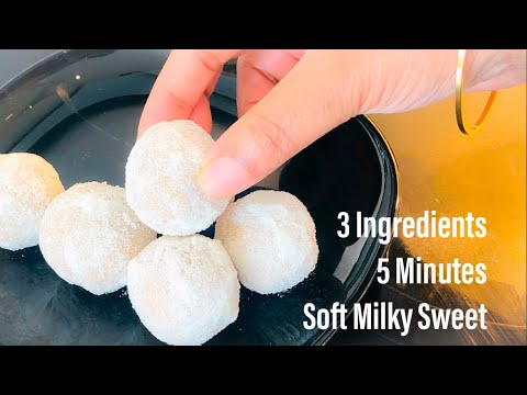 Sweet Milk Balls (3 Ingredients in 5 Minutes) No Milk No Eggs No Condensed Milk No Bake