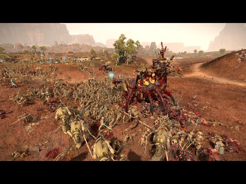 Tomb Kings vs Greenskins - 4K Quality - Total War Warhammer 3