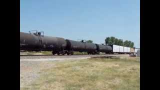 preview picture of video 'WB BNSF freight, Claremore, OK 7/14/12'