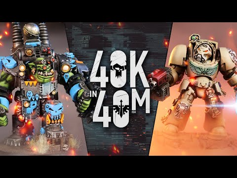 Warmistress Orks vs Space Marine Steve playing Dark Angels. Warhammer 40k in 40m