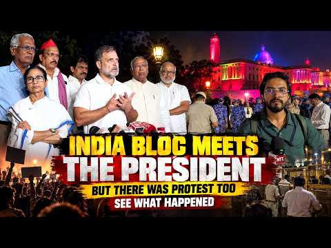 INDIA bloc meets the President But There Was protest Too | See What Happened
