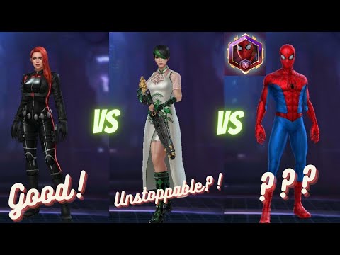 LVL 80 SPIDER MAN (Back To Basics) vs BLACK WIDOW vs SHADOW SHELL! SPEED KING? - Marvel Future Fight