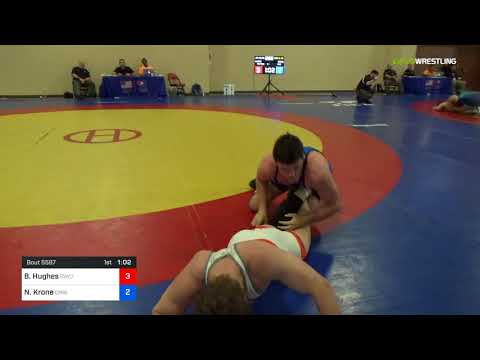2018 Marine Corps US Open/UWW Junior Freestyle 86 Con 16 #2 - Barrett Hughes (CWC-TMWC) Vs. Nolan