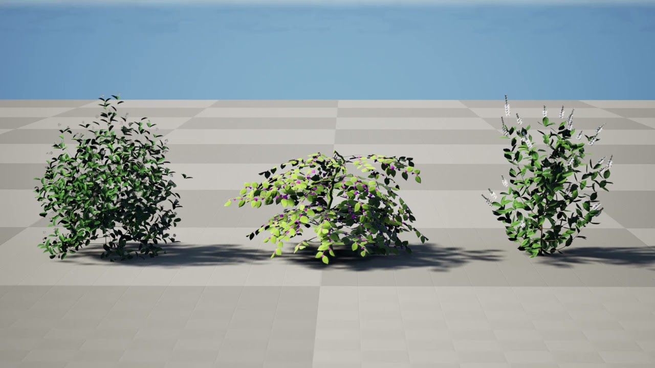 North American Shrubs 3D Model