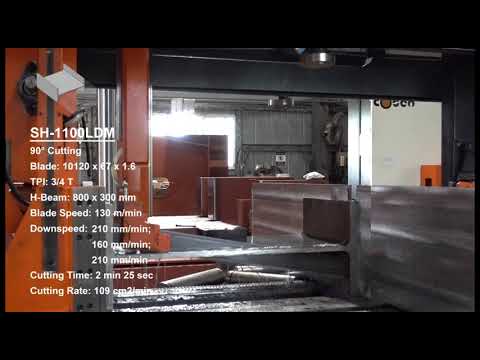 COSEN SH-1100LDM Horizontal Dual Column Band Saws | Chaparral Machinery (1)
