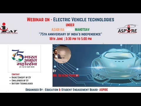 Electric Vehicle Technologies | Webinar || ASPIRE ICAT