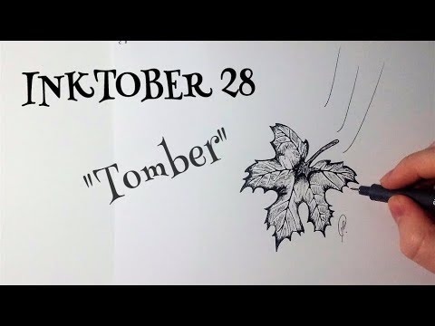 Inktober #28 : Feuille d'Automne - Dessin