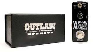 Video thumbnail for Outlaw Effects Widow Maker Distortion Pedal Demo and Review by Kevys RC & Music