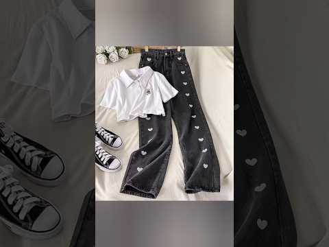 new summer season crop top with jeans beautiful design ideas for girls #trending #semple #trending