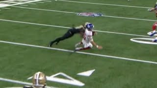 Tommy DeVito Takes HUGE HIT & Suffers Head Injury vs Saints 😳