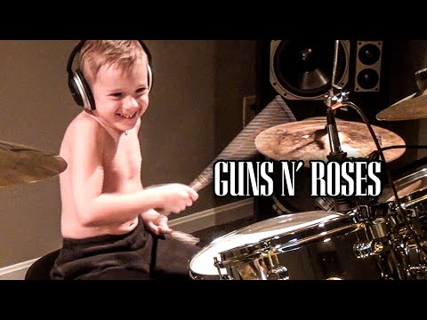 Welcome to the Jungle (6 year old drummer)