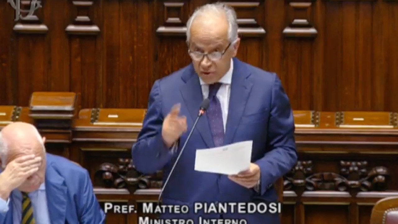 IL MINISTRO DELL'INTERNO MATTEO PIANTEDOSI RISPONDE AL QUESTION TIME ALLA CAMERA