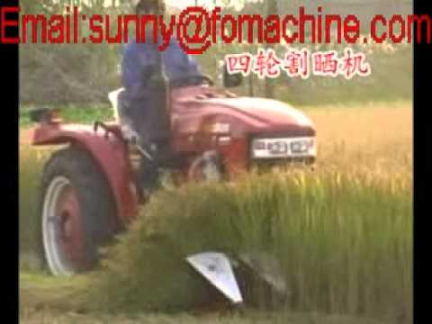 Tractor type rice/wheat/alfalfa harvester