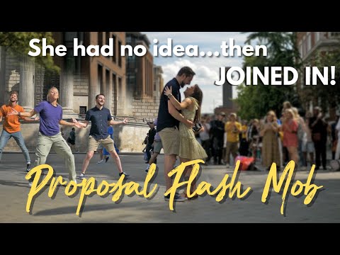 Sweetest Proposal Flash Mob - He Got Her Joining In at the End! 🥹