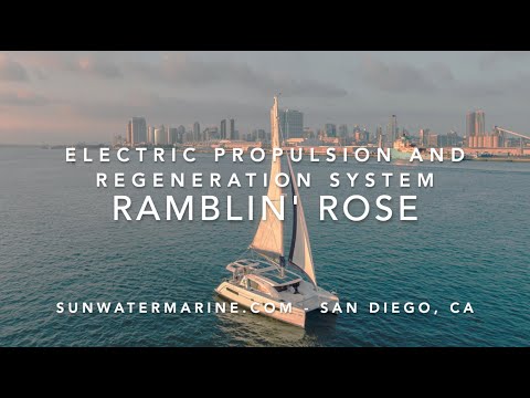 Oceanvolt Electric Motor Propulsion and Regeneration System on our Leopard 40 CAT, Ramblin' Rose