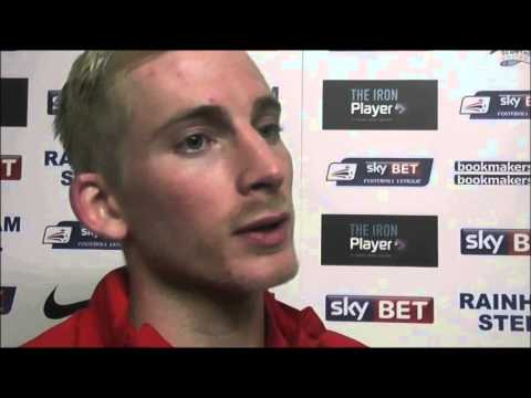 Dave Syers reacts to his hat-trick against Portsmouth