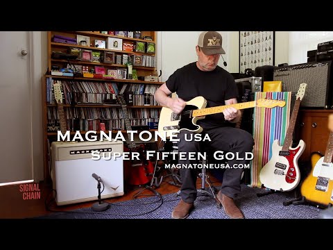 Magnatone Super Fifteen – Cream – 1x12 Tube Combo – USA Made – EL84 – Very Good Condition image 11