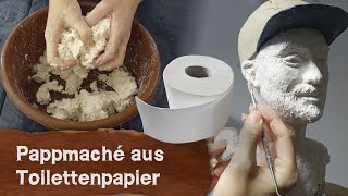 Pappmache aus Toilettenpapier - DIY - paper mache made from toilet paper