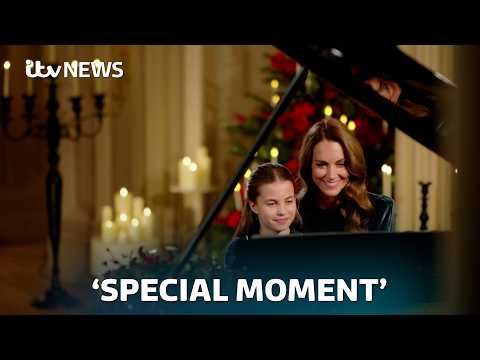 Kate and Princess Charlotte share special moment in piano duet opening carol concert | ITV News