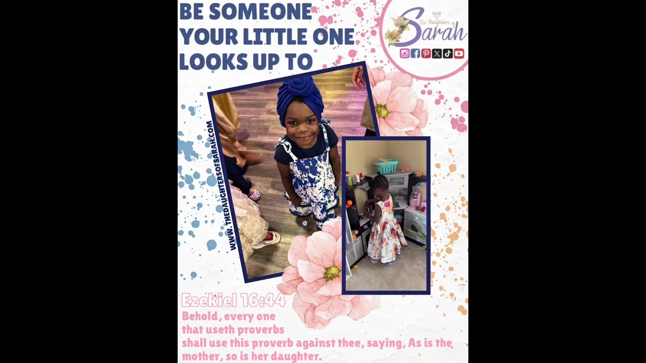 We must provide a righteous example for our little ones to look up to.