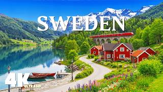 Sweden 4K ULTRA HD | Stunning Scandinavian Landscapes, Crystal Lakes & Relaxing Music