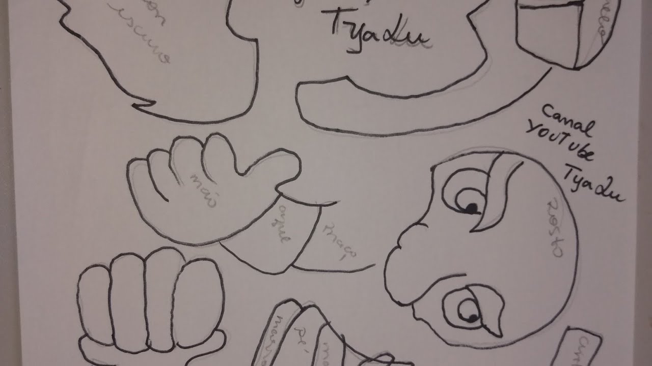 Desenhando Golias Para Ser Molde #TiaLu