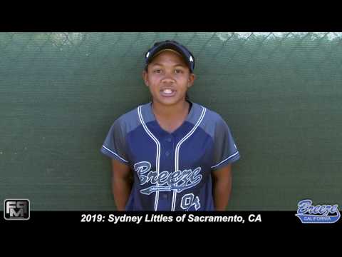 2019 Sydney Littles Shortstop and Outfield Softball Skills Video - CA Breeze - Warren