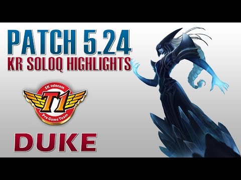 SKT T1 Duke vs Faker - Lissandra vs Yasuo - KR SoloQ Highlights