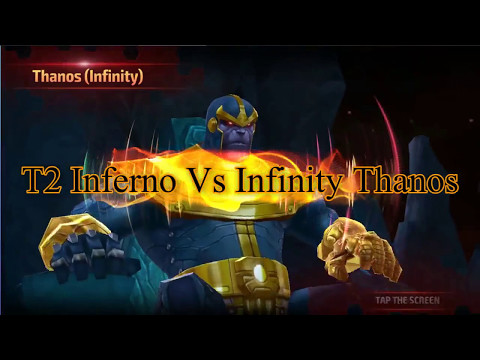 [Marvel Future Fight] T2 Inferno Vs Infinity Thanos(No strikers)