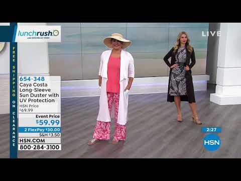 Caya Costa LongSleeve Sun Duster with UV Protection