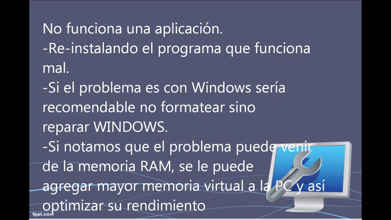 Fallas y soluciones de la pc RMC