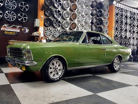 Opala 6cc 4100 Ronco no Dinamômetro Coupe 1976 Verde Motor trabalhado.