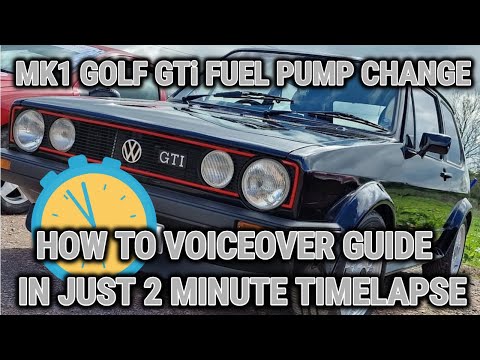 Mk1 Golf GTi - How to change external fuel pump with voiceover guide in 2min time lapse
