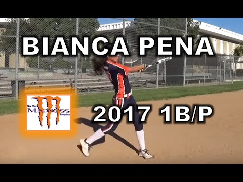 Bianca Pena 2017 1B/P Softball Recruit/Skills Video