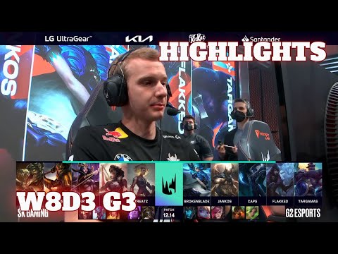 SK vs G2 - Highlights | Week 8 Day 3 S12 LEC Summer 2022 | SK Gaming vs G2 Esports W8D3